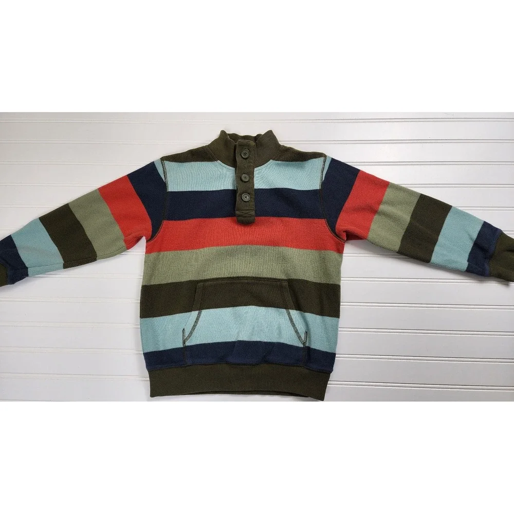Gymboree Kids Boys Size 8 Striped Mock Neck Pullover Casual Preppy‎